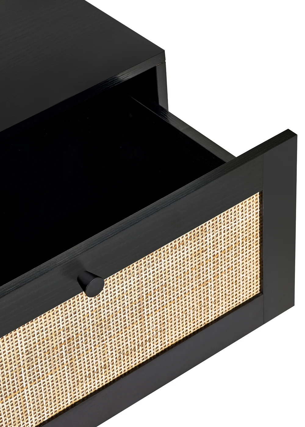 Julian Bowen Padstow 2 Drawer Bedside in Black (55 x 50 x 30cm) - No Size Image 4