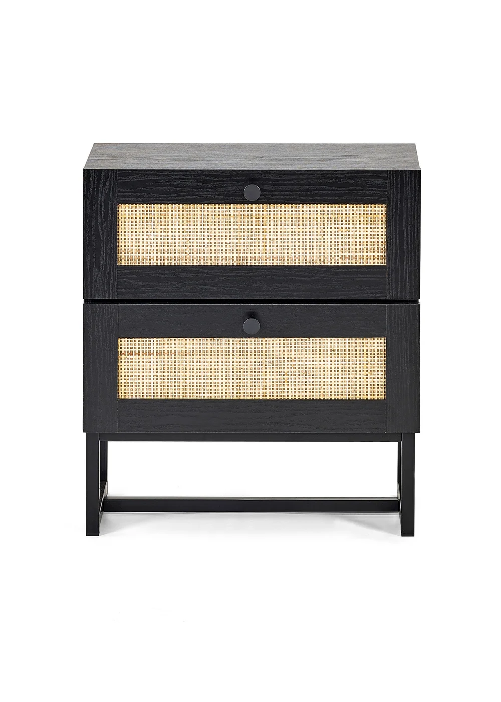 Julian Bowen Padstow 2 Drawer Bedside in Black (55 x 50 x 30cm) - No Size Image 5