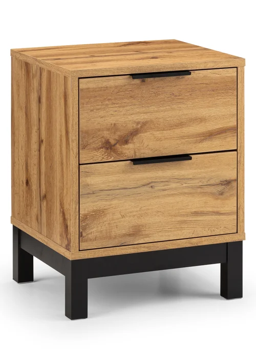 Julian Bowen Bali 2 Drawer Bedside in Light Brown (57.5 x 45 x 40cm) - One Size Image 2