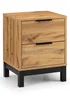 Julian Bowen Bali 2 Drawer Bedside in Light Brown (57.5 x 45 x 40cm) - One Size Image 2