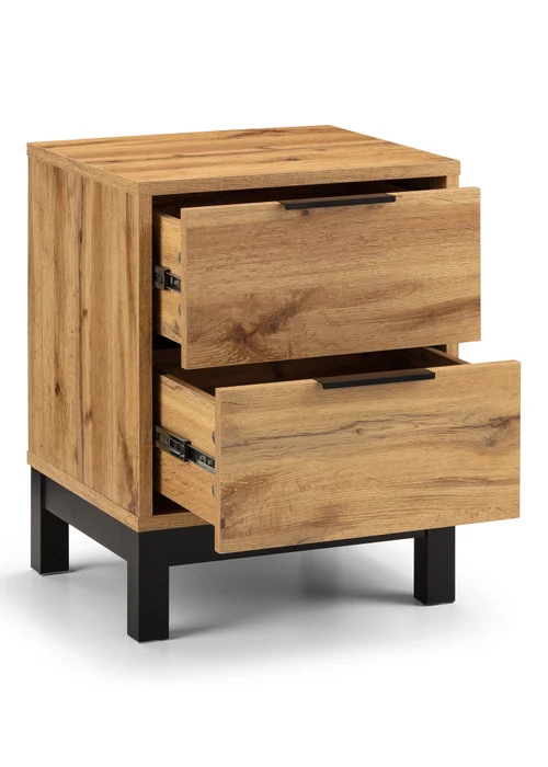 Julian Bowen Bali 2 Drawer Bedside in Light Brown (57.5 x 45 x 40cm) - One Size Image 4