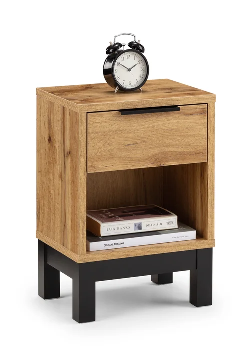 Julian Bowen Bali 1 Drawer Bedside in Light Brown (50 x 35 x 26cm) - No Size Image 3
