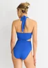 Gini London Cobalt Blue Twisted Cut out Halter Swimsuit - Size 8 Image 2
