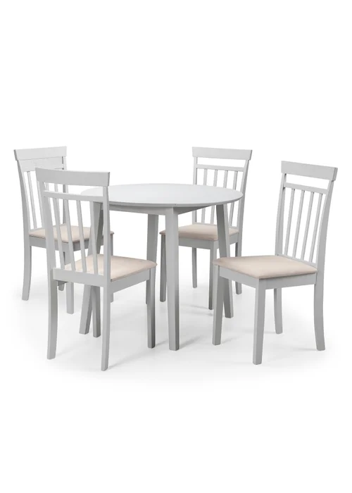 Julian Bowen Coast Grey Dropleaf Table (75 x 90 x 90cm) - One Size Image 4