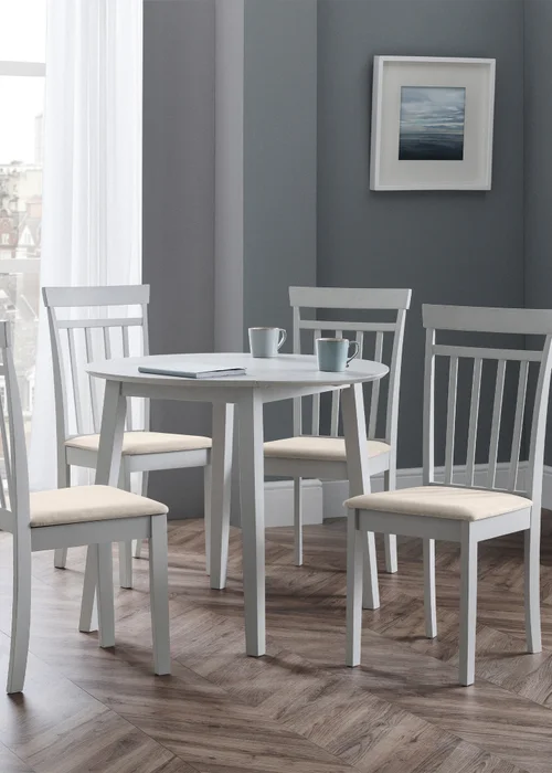 Julian Bowen Coast Grey Dropleaf Table (75 x 90 x 90cm) - One Size Image 1