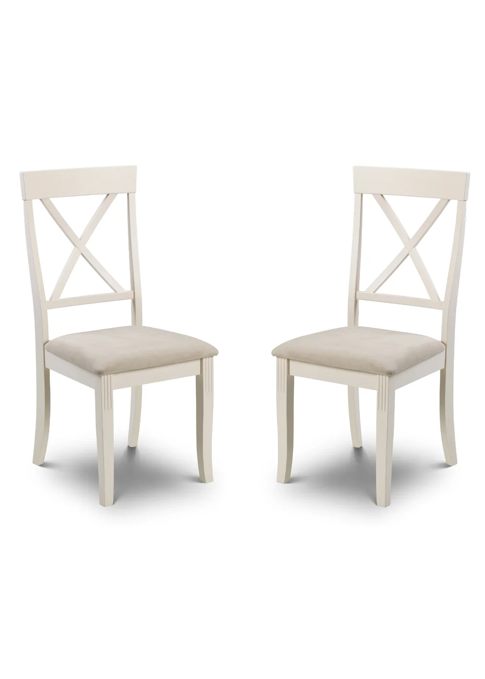 Julian Bowen Ivory Davenport Chairs Set Of 2 (96.5 x 44 x 52cm) - One Size Image 2