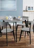 Julian Bowen Casa Square Dining Table Grey/Black (75 x 90 x 90cm) - No Size Image 1