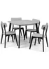Julian Bowen Casa Square Dining Table Grey/Black (75 x 90 x 90cm) - No Size Image 2