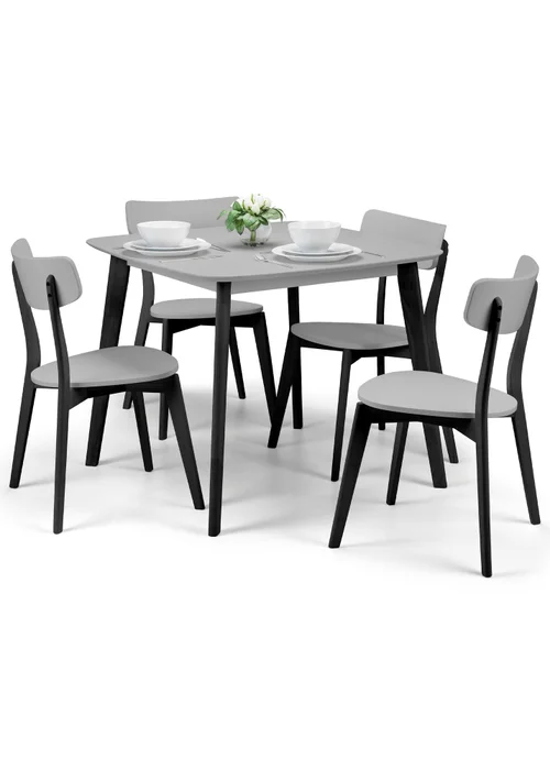 Julian Bowen Casa Square Dining Table Grey/Black (75 x 90 x 90cm) - No Size Image 3
