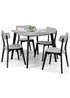 Julian Bowen Casa Square Dining Table Grey/Black (75 x 90 x 90cm) - No Size Image 3