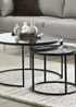 Julian Bowen Black Round Nesting Coffee Tables Smoked Glass (50 x 80 x 80cm) - One Size Image 1
