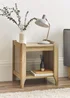 Julian Bowen Brown Sydney Lamp Table With Removable Shelf (55 x 48 x 40cm) - One Size Image 1