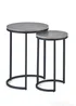 Julian Bowen Black Staten Round Nesting Side Tables (55 x 40 x 40cm) - One Size Image 2