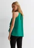 Gini London Green Ruffle Detail Halter Neck Top - S/M Image 2
