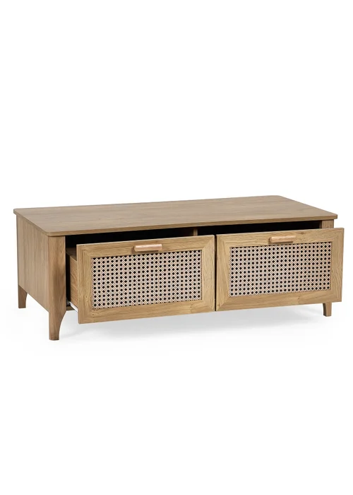 Julian Bowen Brown Sydney 2 Drawer Coffee Table (42 x 120 x 60cm) - One Size Image 3