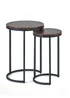 Julian Bowen Walnut Tribeca Round Nesting Side Tables (55 x 40 x 40cm) - One Size Image 2
