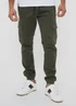 Threadbare Khaki Cotton Jogger Style Cargo Trousers With Stretch - L Image 1