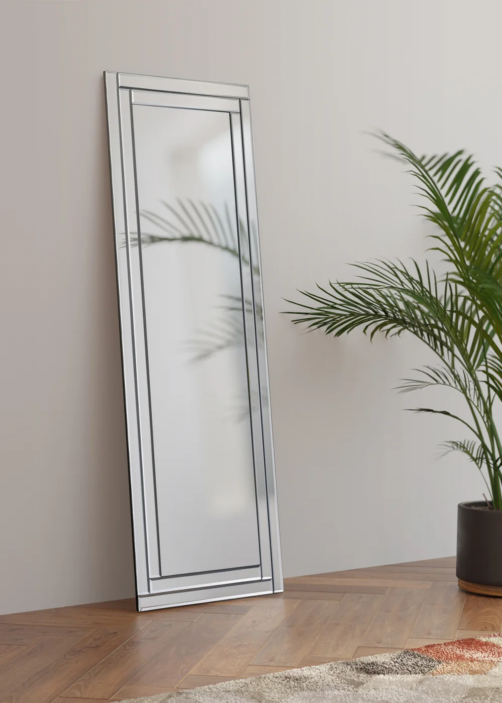 Julian Bowen Deco Frameless Dress Mirror (120 x 40 x 2cm) - One Size Image 1