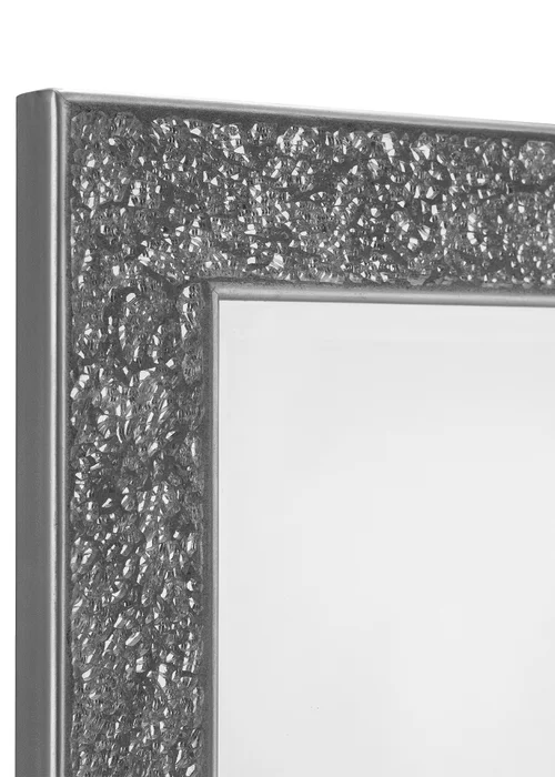 Julian Bowen Silver Staccato Fragment Wall Mirror (80 x 110 x 2.5cm) - One Size Image 3