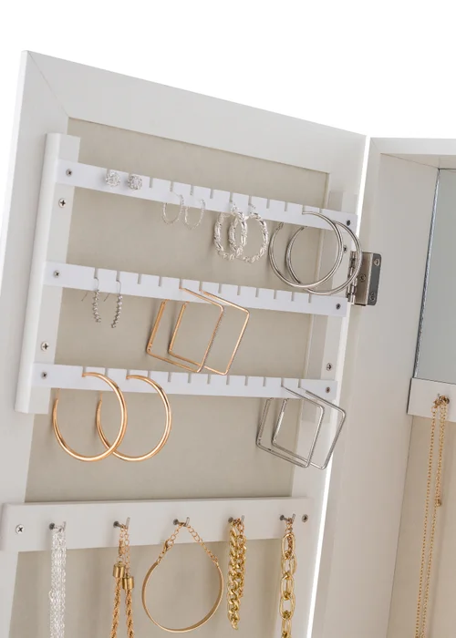 Julian Bowen White Prima Jewellery Mirror (144 x 34 x 35cm) - No Size Image 4