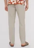 Threadbare Stone Linen Blend Trousers - 36/L32 Image 2