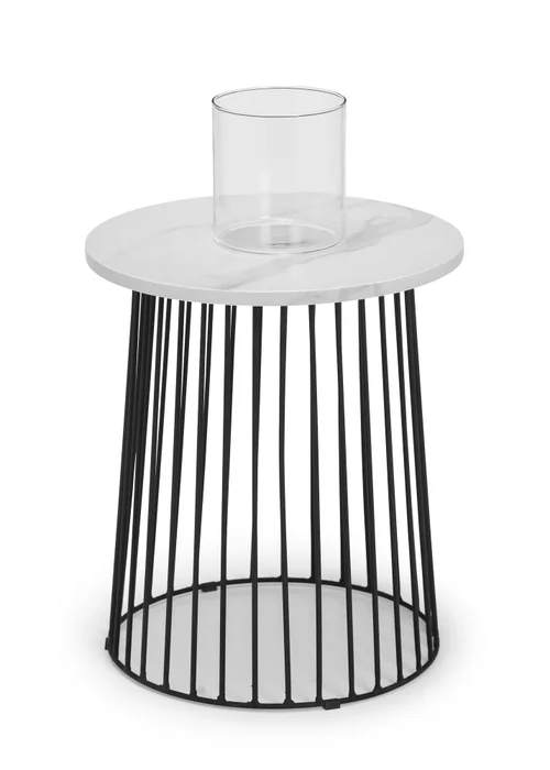 Julian Bowen Marble Broadway Round Lamp Table (46 x 40 x 40cm) - No Size Image 2