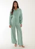 Blue Vanilla Green Waffle Shirt & Trouser Set - One Size Image 1