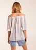 Blue Vanilla Blue Bardot Top With Stripe - Large Image 2