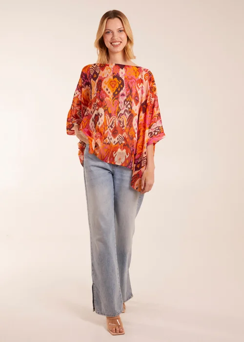 Blue Vanilla Orange Oversized Kimono Top - S/M Image 4