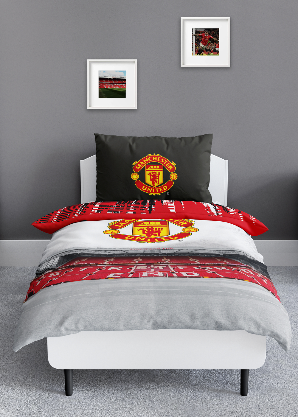 Manchester United FC Theatre Panel 100 % Cotton Duvet - Single Image 1