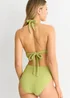 Gini London Sage Green Textured High Waisted Bottoms With Ring Belt Detail - Size 8 Image 2