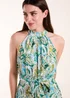 Blue Vanilla Green Halter Neck Paisley Maxi Dress - 10 Image 3