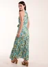 Blue Vanilla Green Halter Neck Paisley Maxi Dress - 10 Image 2