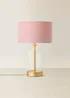 ValueLights Jessy Glass Table Lamp Blush Pink Shade (41cm x 25cm) - One Size Image 3