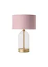 ValueLights Jessy Glass Table Lamp Blush Pink Shade (41cm x 25cm) - One Size Image 4