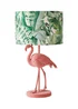 ValueLights Flo Pink Velvet Flamingo Table Lamp (53cm x 30cm x 30cm) - One Size Image 2