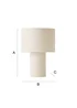 ValueLights Ash Natural Boucle Table Lamp (32cm x 22cm x 22cm) - One Size Image 6