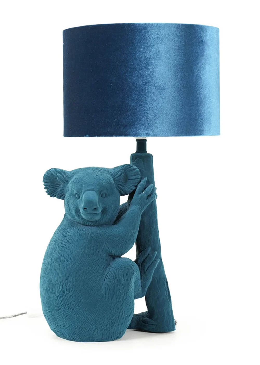 ValueLights Kevin Teal Velvet Koala Table Lamp (57.5cm x 30cm x 30cm) - One Size Image 2