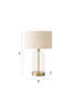 ValueLights Jessy Gold Glass Table Lamp Cream Boucle Shade (41cm x 25cm) - One Size Image 6