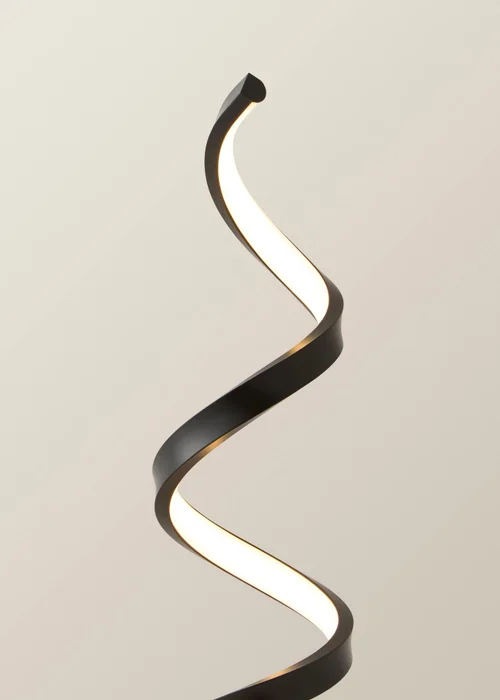 ValueLights Infinity Matt Black Single Twist LED Table Lamp (41.5cm x 12cm x 12cm) - One Size Image 4