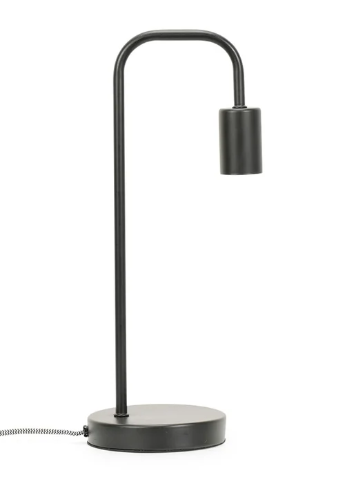 ValueLights Bronx Black Metal Table Lamp (40.5cm x 17cm x 14cm) - One Size Image 2