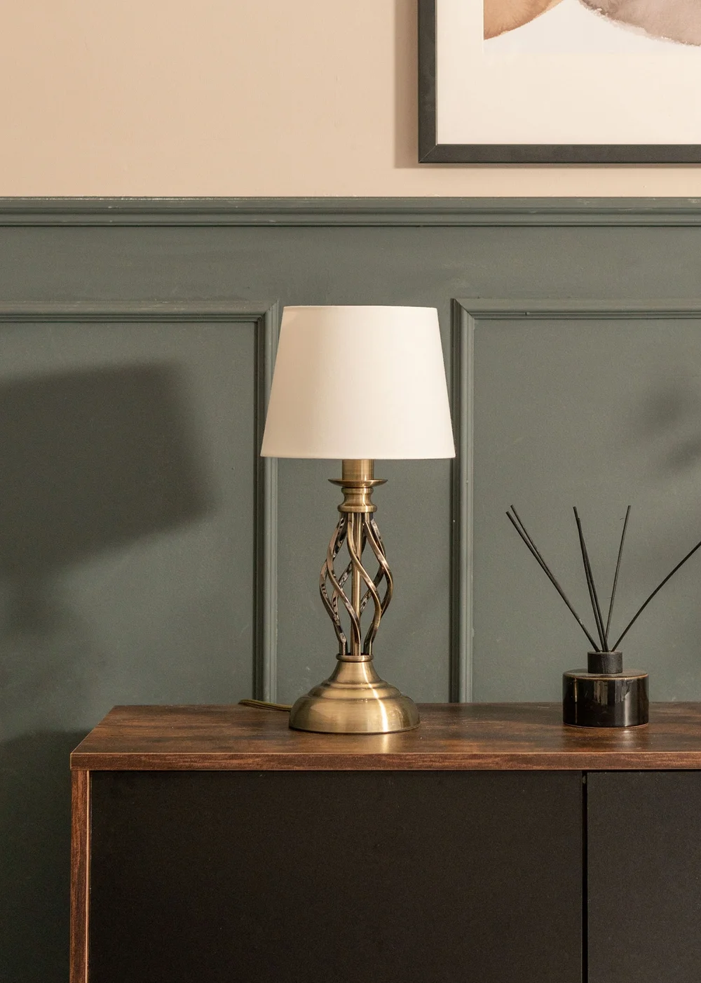 ValueLights Memphis Antique Gold Table Lamp - One Size Image 4