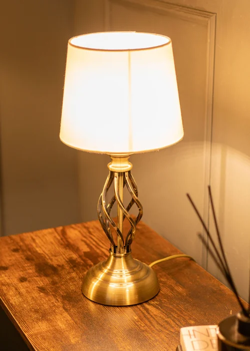 ValueLights Memphis Antique Brass Table Lamp (41cm x 19cm x 19cm) - One Size Image 3