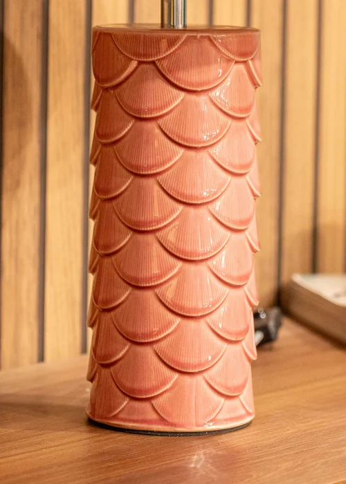 ValueLights Athena Coral Ceramic Table Lamp (43cm x 32.5cm x 32.5cm) - One Size Image 4