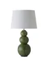 ValueLights Mia Green Ceramic Table Lamp (52cm x 30cm x 30cm) - One Size Image 2
