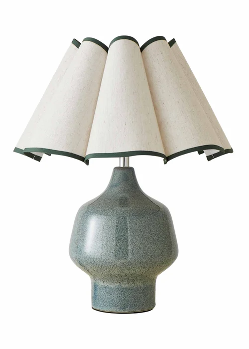 ValueLights Jamie Green Ceramic Table Lamp (43cm x 36cm x 36cm) - One Size Image 5