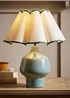 ValueLights Jamie Green Ceramic Table Lamp (43cm x 36cm x 36cm) - One Size Image 1