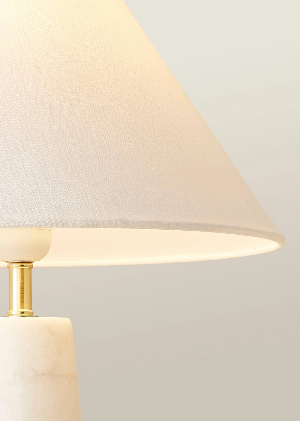 ValueLights Margot White Marble Table Lamp (45cm x 32cm x 32cm) - One Size Image 4