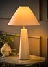 ValueLights Margot White Marble Table Lamp (45cm x 32cm x 32cm) - One Size Image 3
