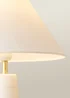 ValueLights Margot White Marble Table Lamp (45cm x 32cm x 32cm) - One Size Image 4